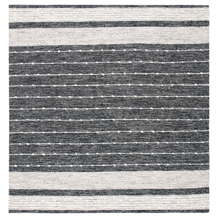 SAFAVIEH Striped Kilim STK509Z Black / Ivory Rug Image 4