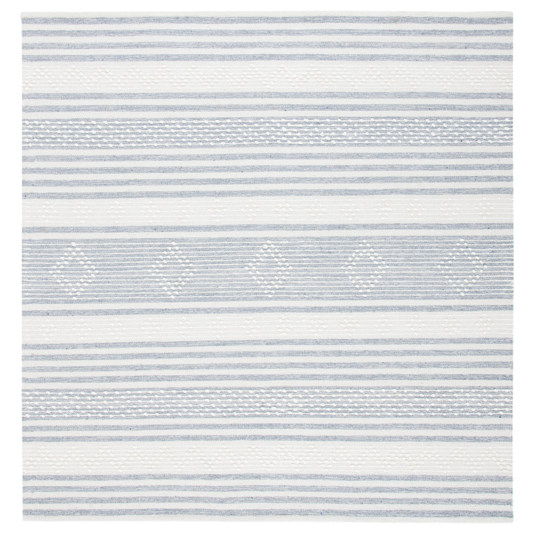 SAFAVIEH Striped Kilim STK511G Silver / Ivory Rug Image 4