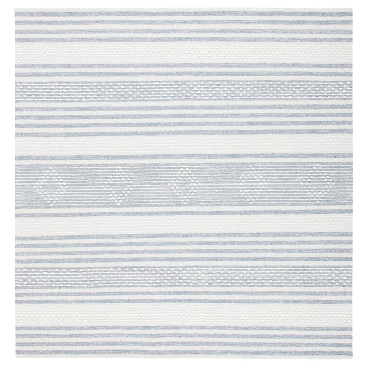 SAFAVIEH Striped Kilim STK511G Silver / Ivory Rug Image 4