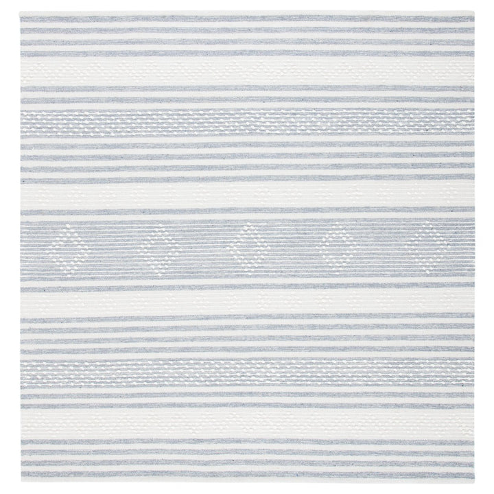 SAFAVIEH Striped Kilim STK511G Silver / Ivory Rug Image 1