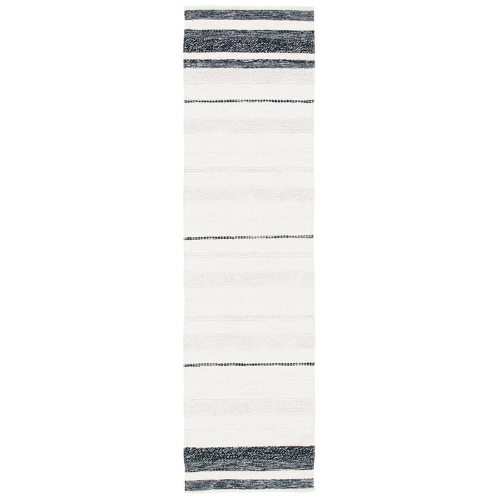 SAFAVIEH Striped Kilim STK512A Ivory / Black Rug Image 3