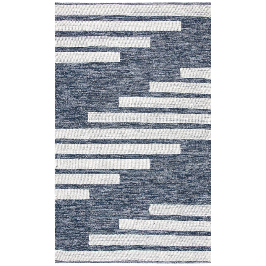 SAFAVIEH Striped Kilim STK514N Handwoven Navy /Ivory Rug Image 1