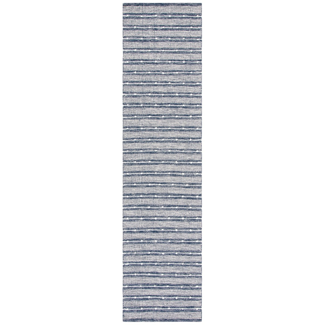 SAFAVIEH Striped Kilim STK513N Handwoven Navy / Blue Rug Image 3