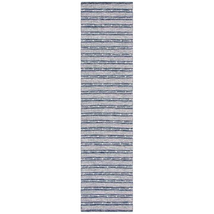 SAFAVIEH Striped Kilim STK513N Handwoven Navy / Blue Rug Image 3