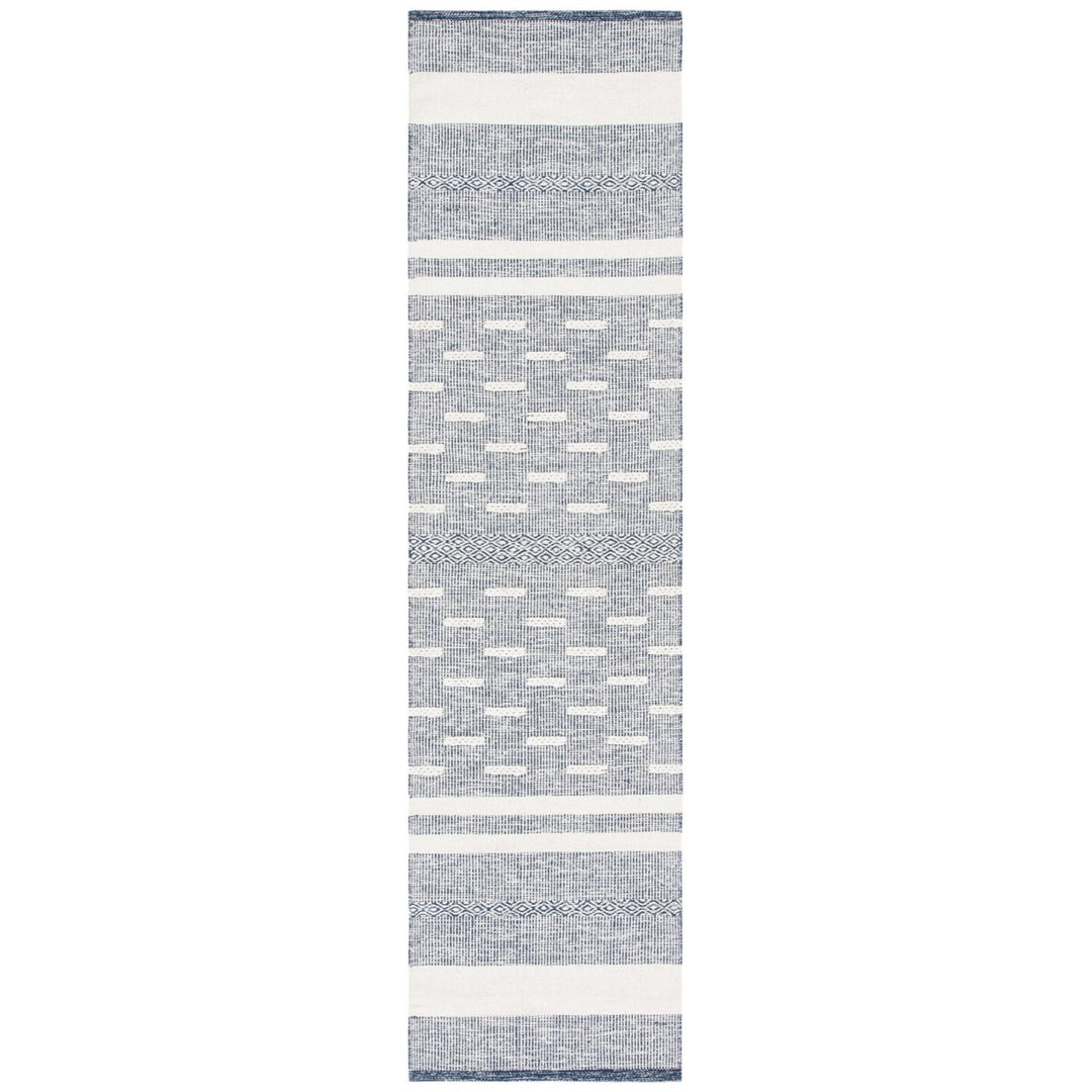 SAFAVIEH Striped Kilim STK515N Handwoven Navy /Ivory Rug Image 1