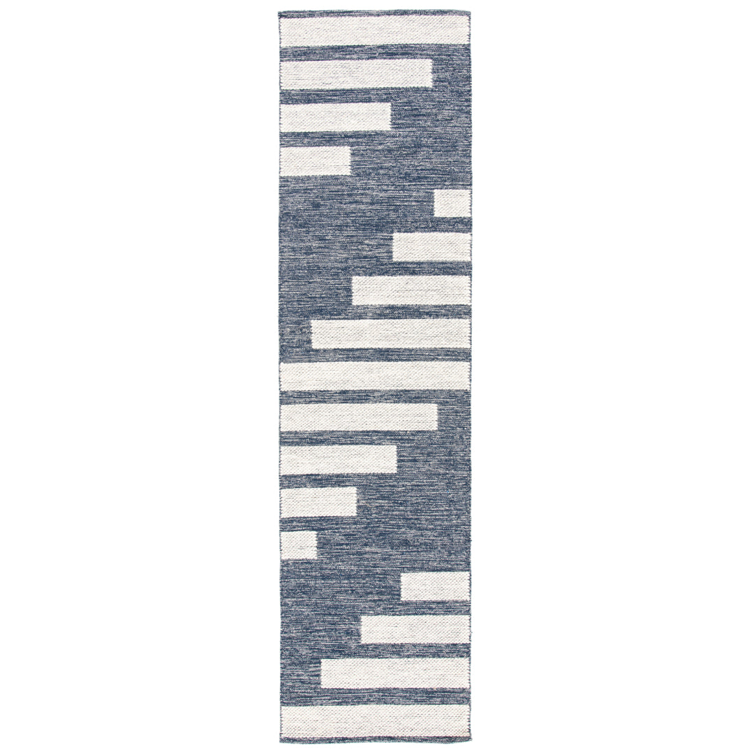 SAFAVIEH Striped Kilim STK514N Handwoven Navy /Ivory Rug Image 3