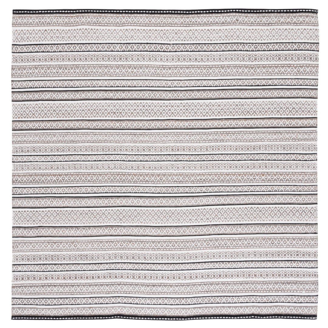 SAFAVIEH Striped Kilim STK101Z Black / Ivory Rug Image 4