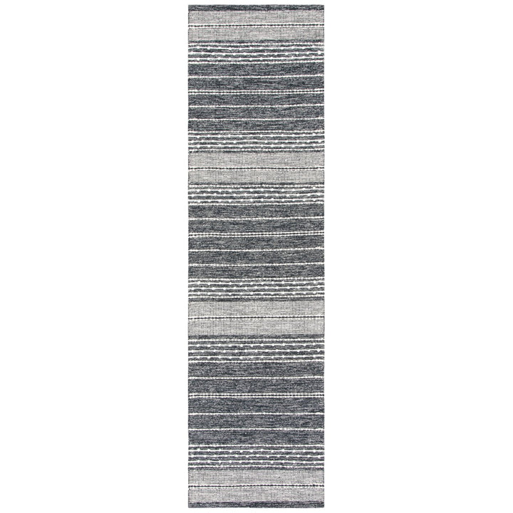 SAFAVIEH Striped Kilim STK516Z Black / Ivory Rug Image 3