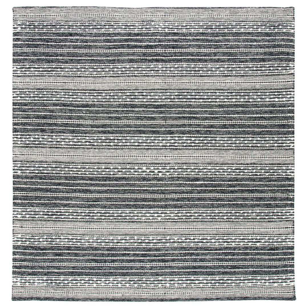 SAFAVIEH Striped Kilim STK516Z Black / Ivory Rug Image 4