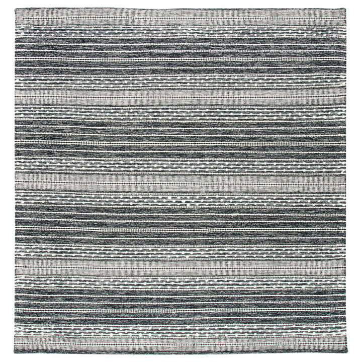 SAFAVIEH Striped Kilim STK516Z Black / Ivory Rug Image 4