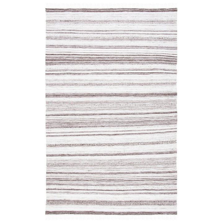 SAFAVIEH Striped Kilim STK108T Brown / Ivory Rug Image 1