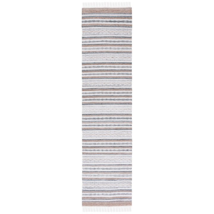 SAFAVIEH Striped Kilim STK106F Handwoven Grey /Ivory Rug Image 3