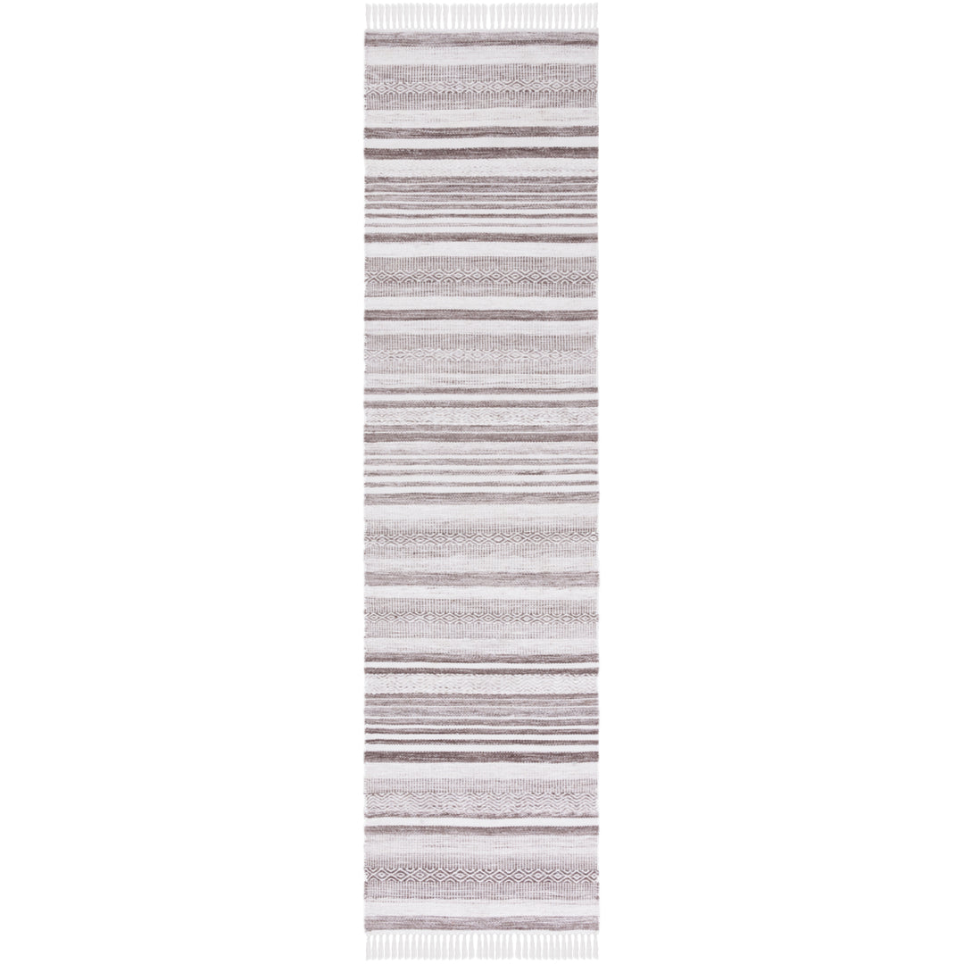 SAFAVIEH Striped Kilim STK108T Brown / Ivory Rug Image 3