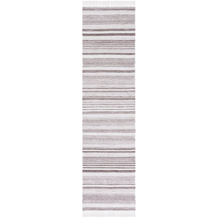 SAFAVIEH Striped Kilim STK108T Brown / Ivory Rug Image 1