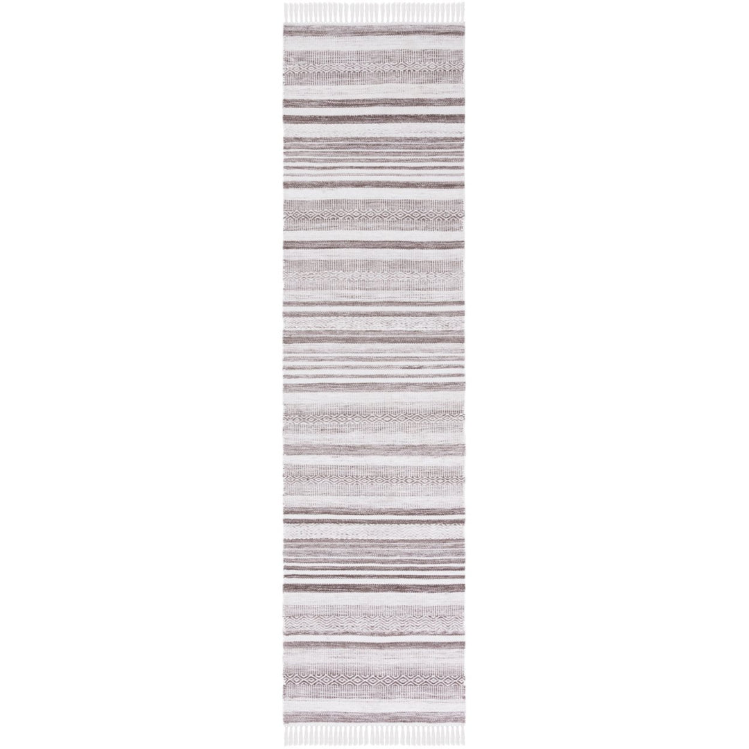 SAFAVIEH Striped Kilim STK108T Brown / Ivory Rug Image 1