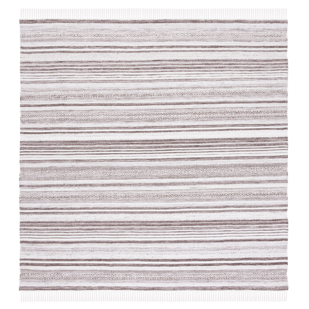 SAFAVIEH Striped Kilim STK108T Brown / Ivory Rug Image 1