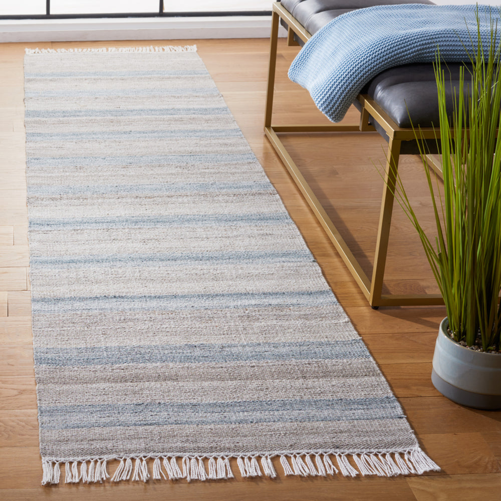 SAFAVIEH Striped Kilim STK107F Handwoven Grey /Beige Rug Image 2