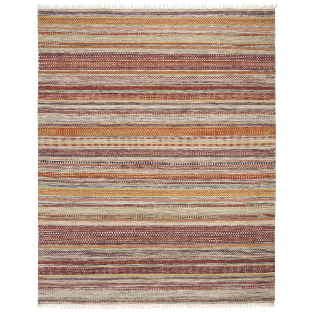 SAFAVIEH Striped Kilim STK311A Handwoven Beige Rug Image 1