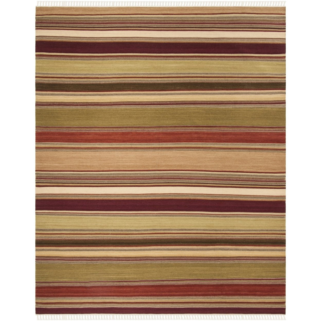 SAFAVIEH Striped Kilim STK313A Handwoven Red Rug Image 1