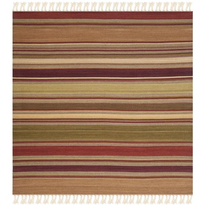 SAFAVIEH Striped Kilim STK313A Handwoven Red Rug Image 1