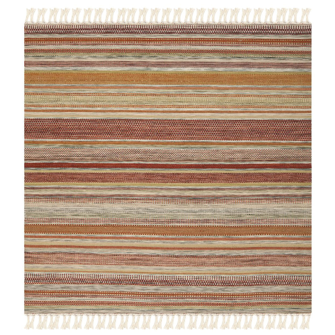 SAFAVIEH Striped Kilim STK311A Handwoven Beige Rug Image 1