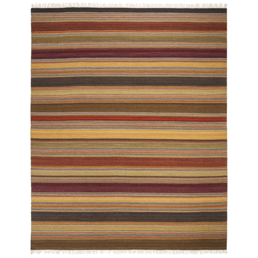 SAFAVIEH Striped Kilim STK315A Handwoven Gold Rug Image 1