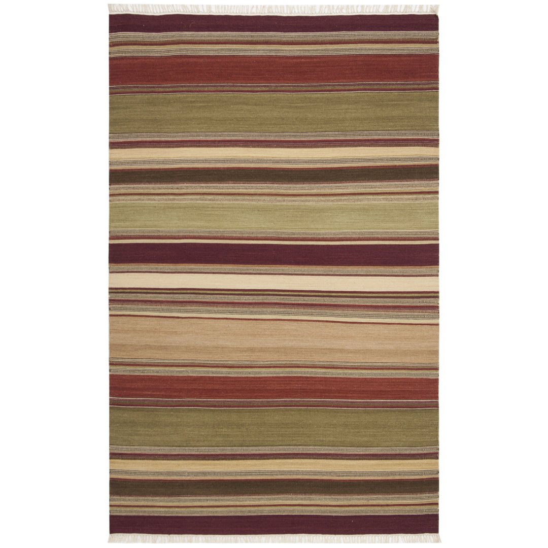 SAFAVIEH Striped Kilim STK313A Handwoven Red Rug Image 8