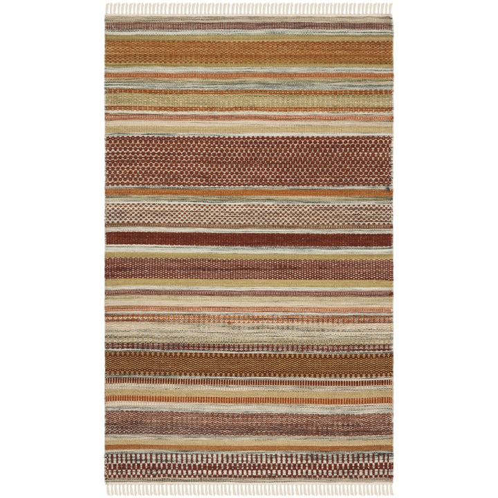 SAFAVIEH Striped Kilim STK311A Handwoven Beige Rug Image 7