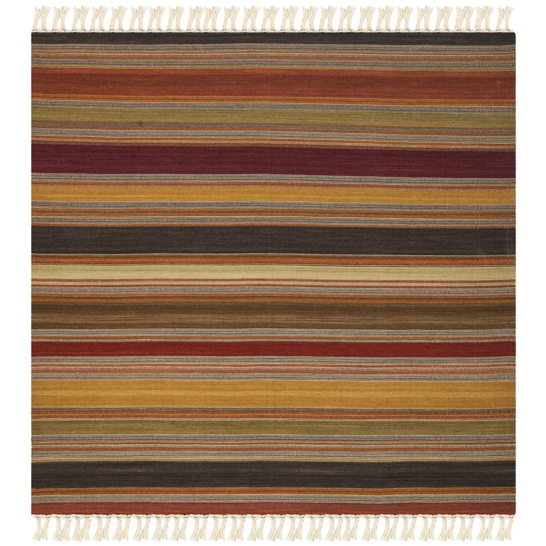 SAFAVIEH Striped Kilim STK315A Handwoven Gold Rug Image 1