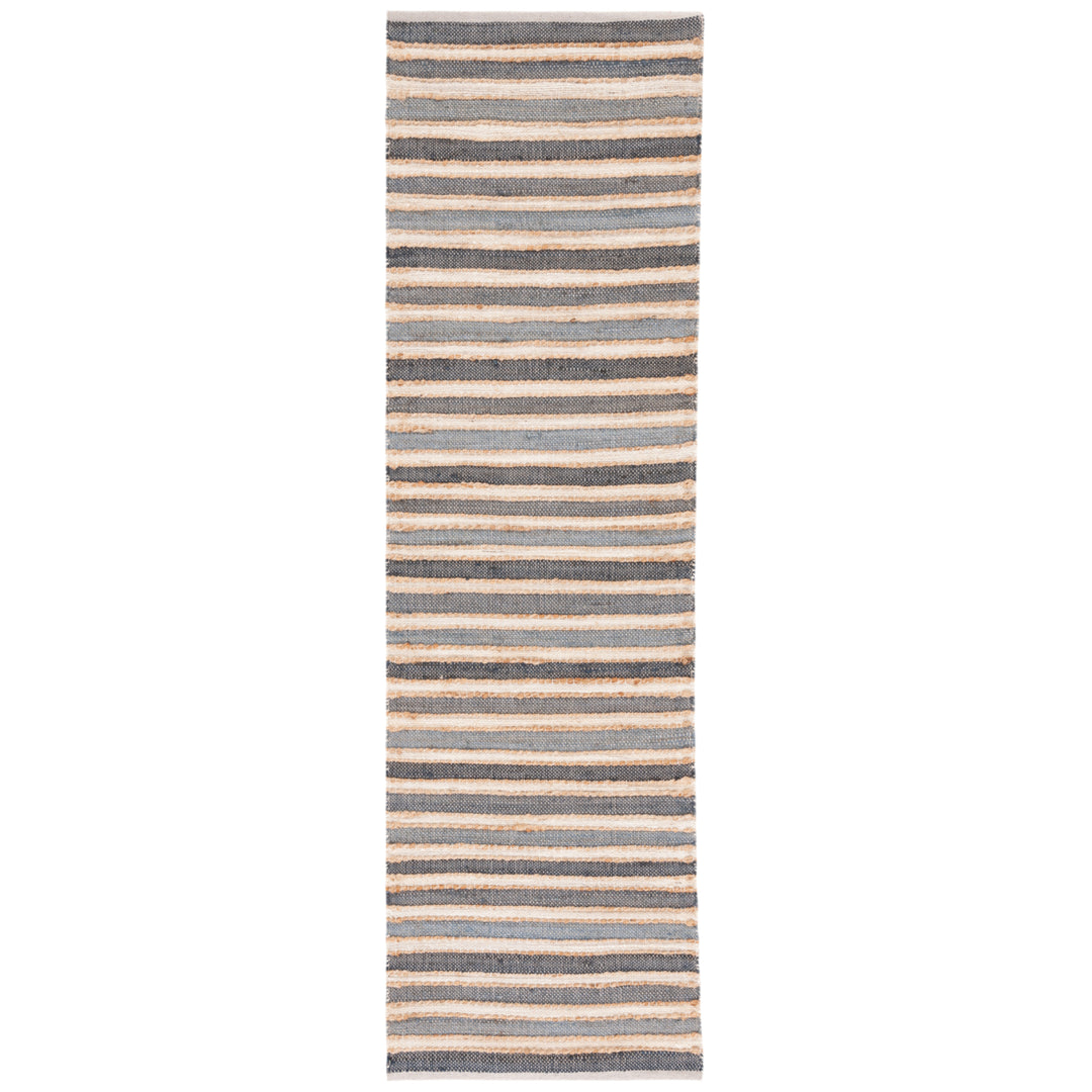 SAFAVIEH Striped Kilim STK318H Charcoal / Ivory Rug Image 3