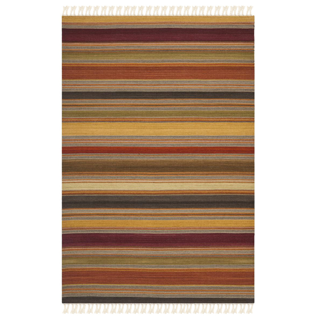 SAFAVIEH Striped Kilim STK315A Handwoven Gold Rug Image 9