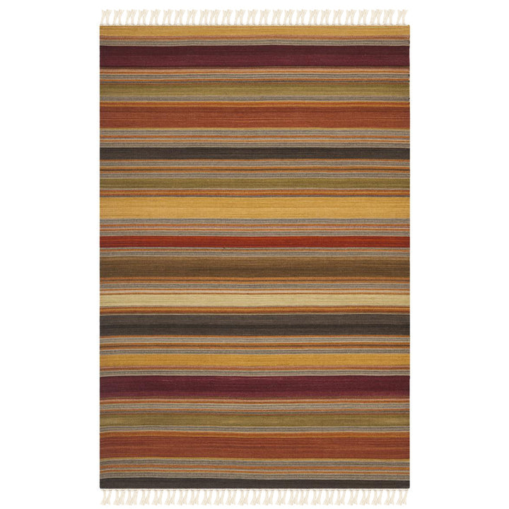 SAFAVIEH Striped Kilim STK315A Handwoven Gold Rug Image 9