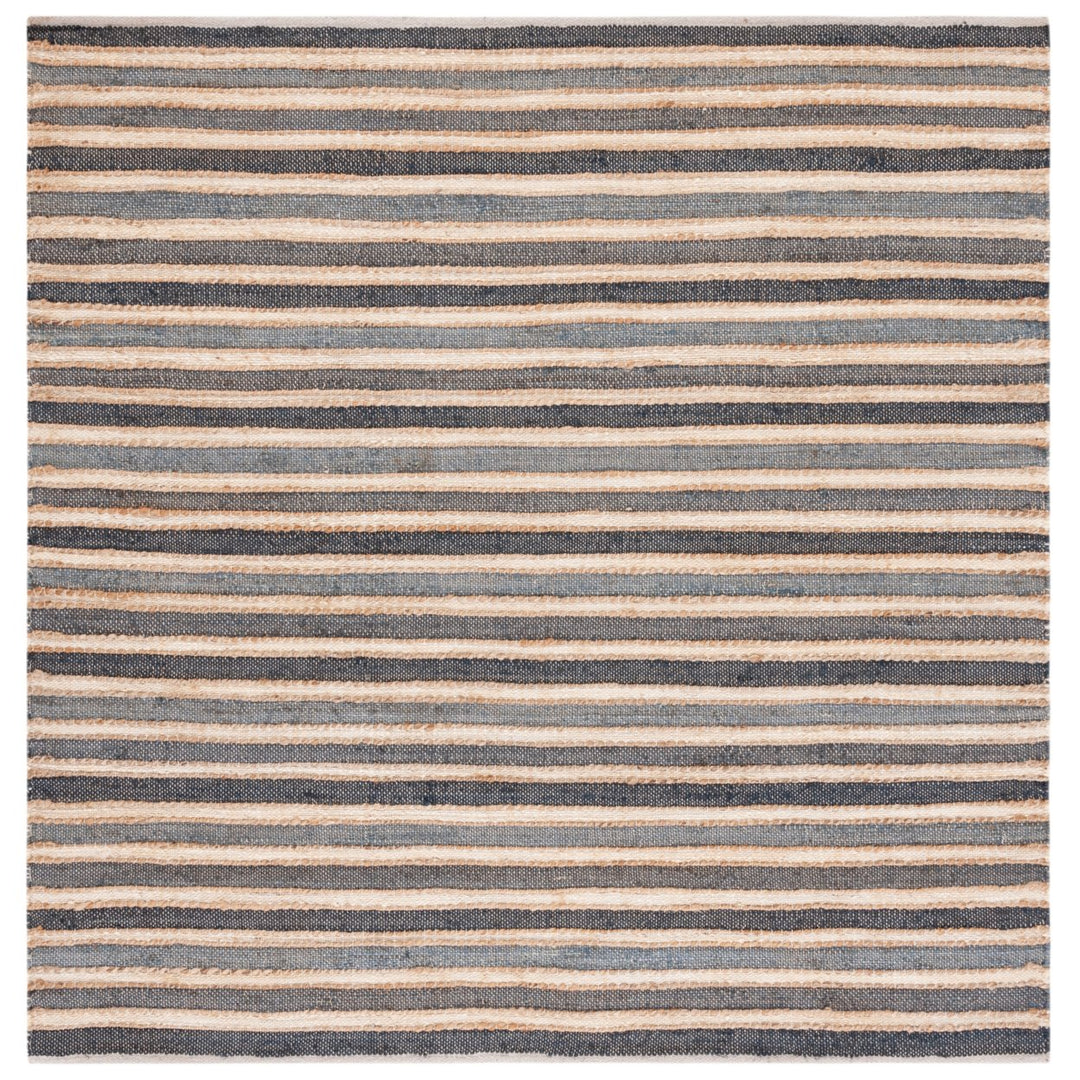 SAFAVIEH Striped Kilim STK318H Charcoal / Ivory Rug Image 1