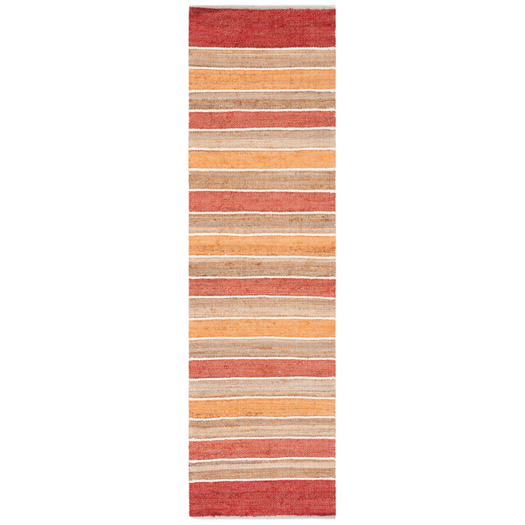 SAFAVIEH Striped Kilim STK316P Handwoven Rust / Red Rug Image 3