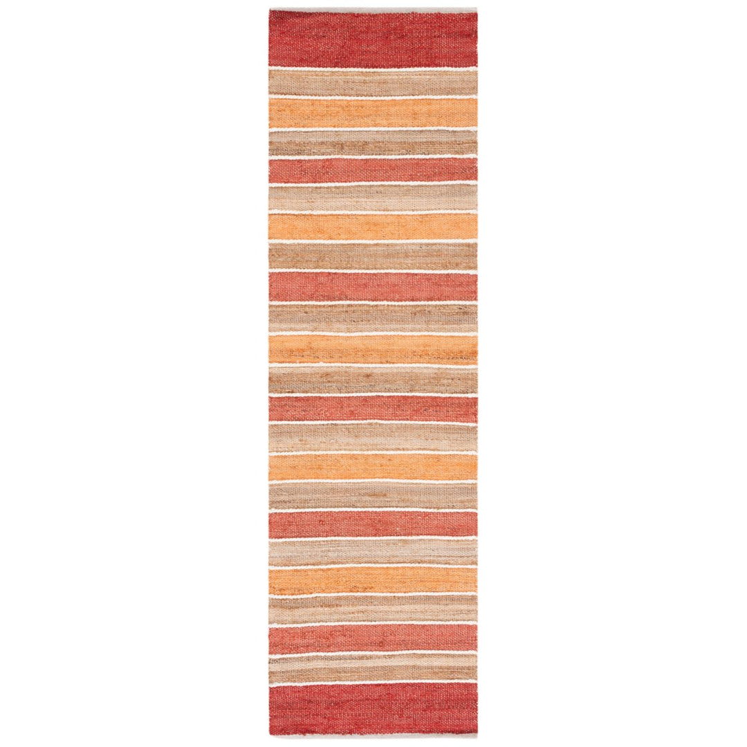 SAFAVIEH Striped Kilim STK316P Handwoven Rust / Red Rug Image 1