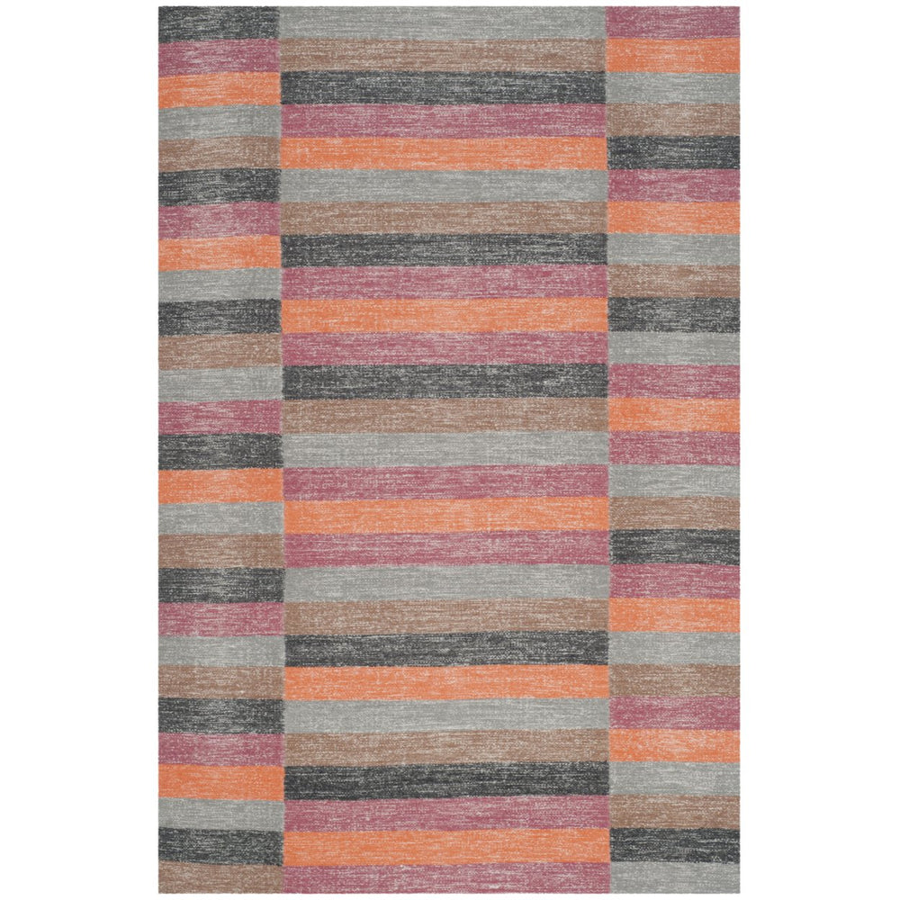 SAFAVIEH Striped Kilim STK411A Handwoven Rust Rug Image 2