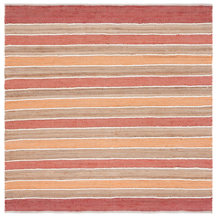 SAFAVIEH Striped Kilim STK316P Handwoven Rust / Red Rug Image 4