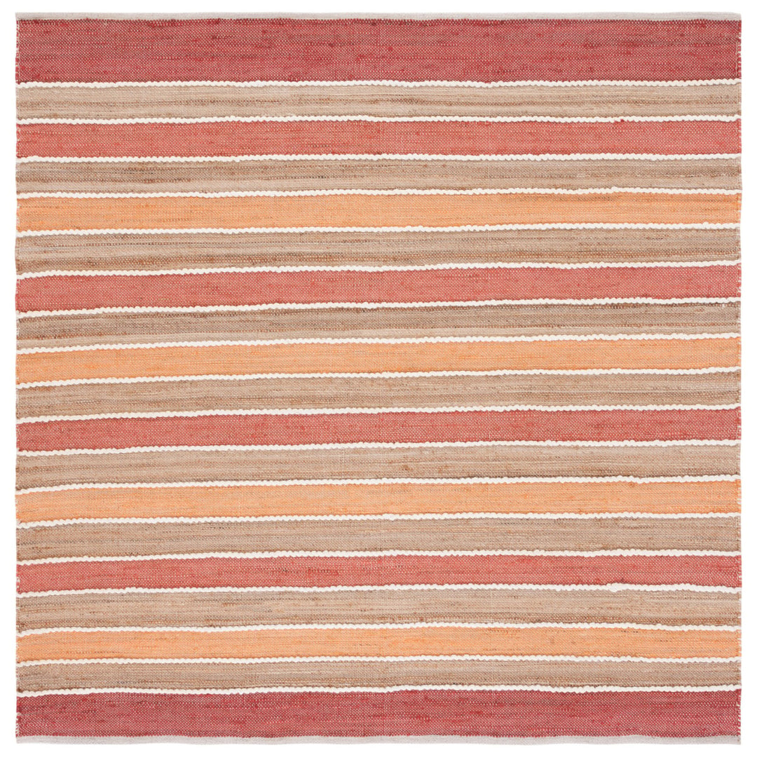 SAFAVIEH Striped Kilim STK316P Handwoven Rust / Red Rug Image 1