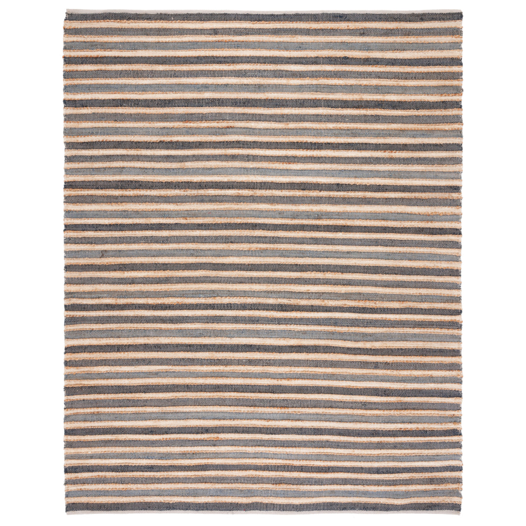 SAFAVIEH Striped Kilim STK318H Charcoal / Ivory Rug Image 9