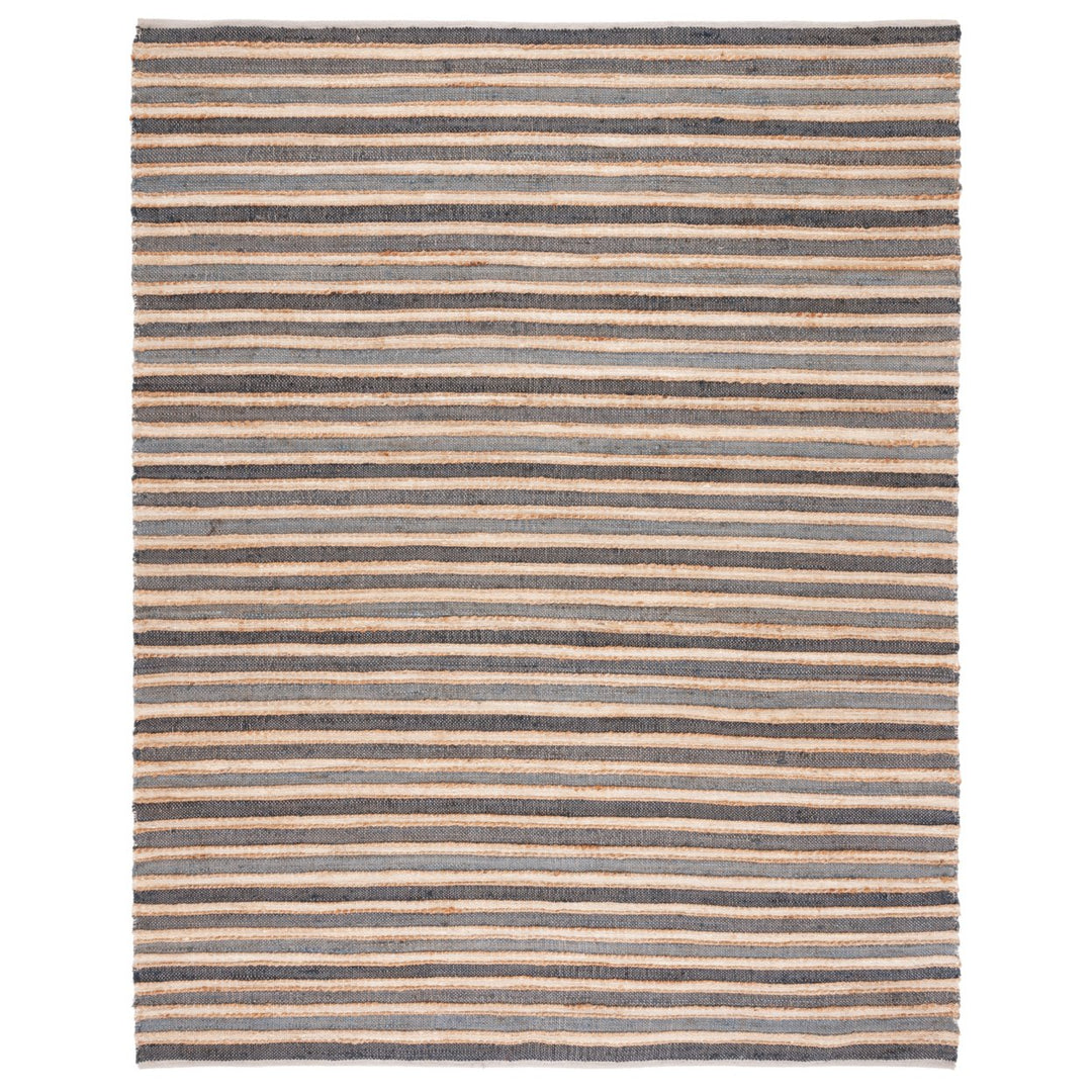 SAFAVIEH Striped Kilim STK318H Charcoal / Ivory Rug Image 1