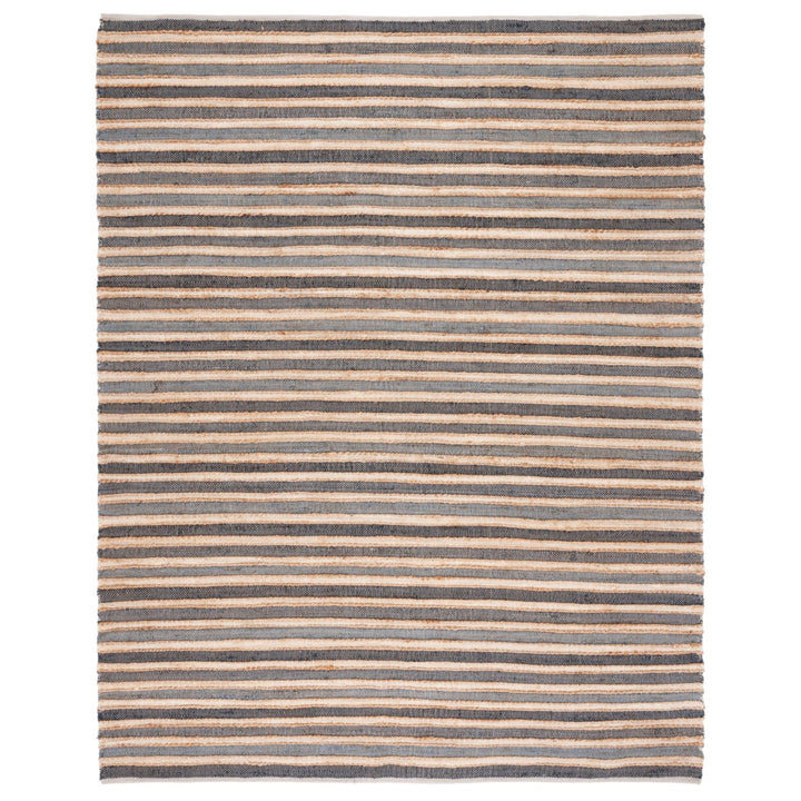 SAFAVIEH Striped Kilim STK318H Charcoal / Ivory Rug Image 1