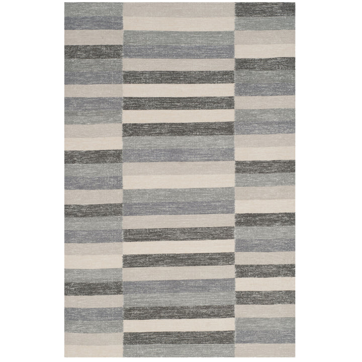 SAFAVIEH Striped Kilim STK411C Handwoven Grey Rug Image 2