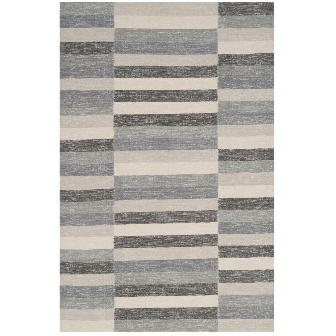 SAFAVIEH Striped Kilim STK411C Handwoven Grey Rug Image 1