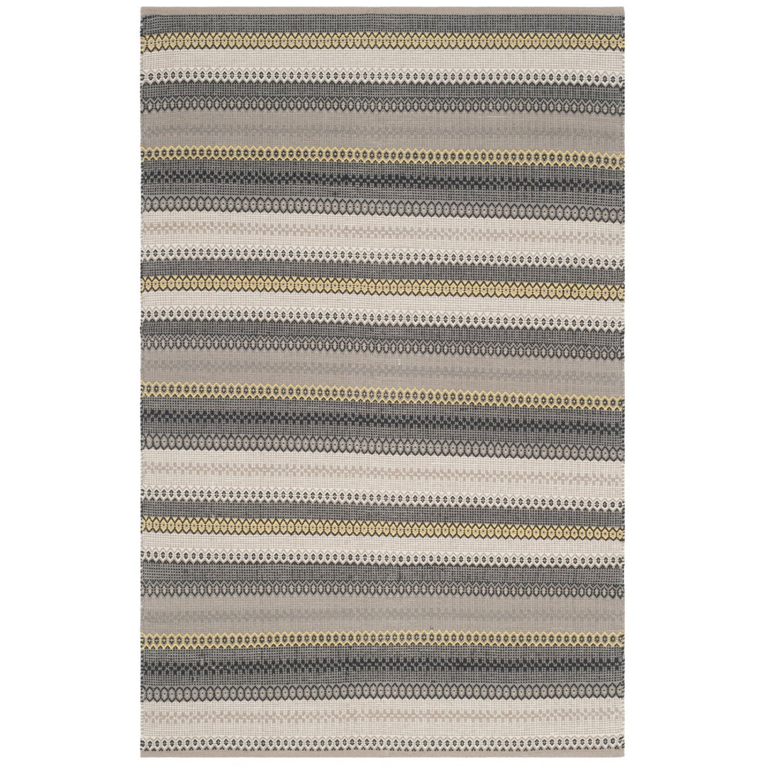 SAFAVIEH Striped Kilim STK412B Handwoven Grey Rug Image 1