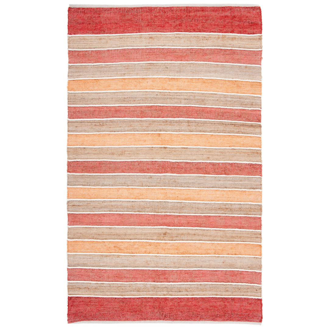 SAFAVIEH Striped Kilim STK316P Handwoven Rust / Red Rug Image 8