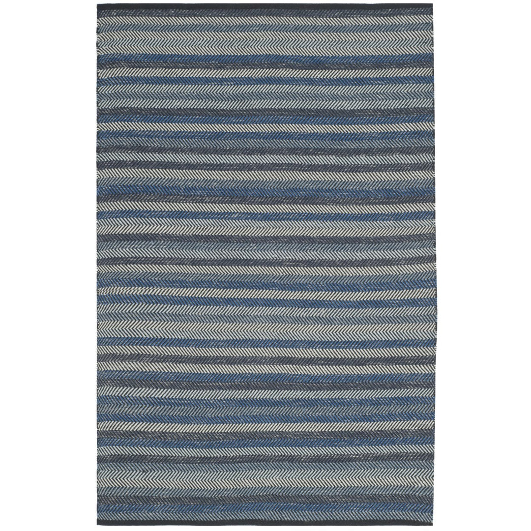 SAFAVIEH Striped Kilim STK421A Handwoven Blue Rug Image 1