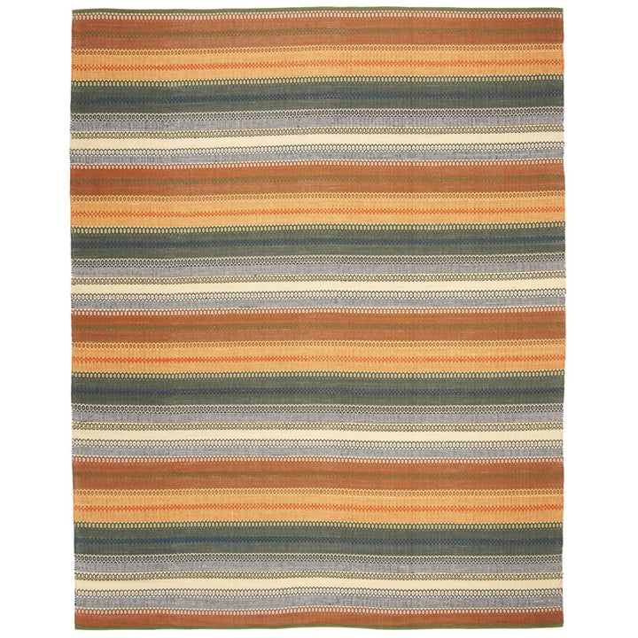 SAFAVIEH Striped Kilim STK412A Handwoven Gold / Grey Rug Image 5