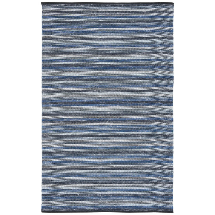 SAFAVIEH Striped Kilim STK421A Handwoven Blue Rug Image 1