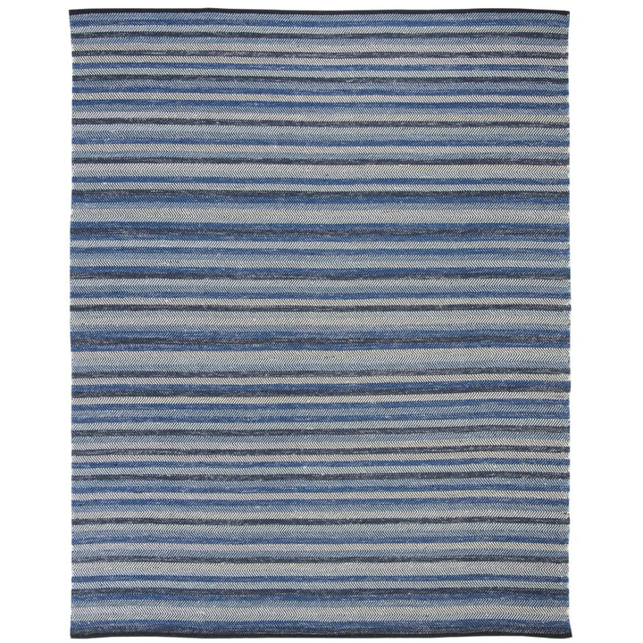 SAFAVIEH Striped Kilim STK421A Handwoven Blue Rug Image 1