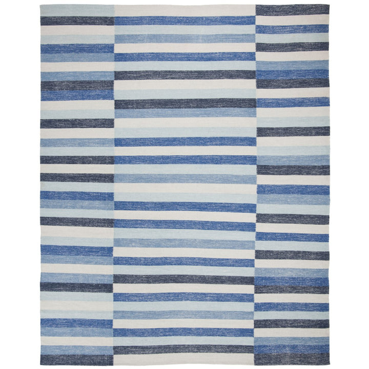 SAFAVIEH Striped Kilim STK411B Handwoven Blue Rug Image 1